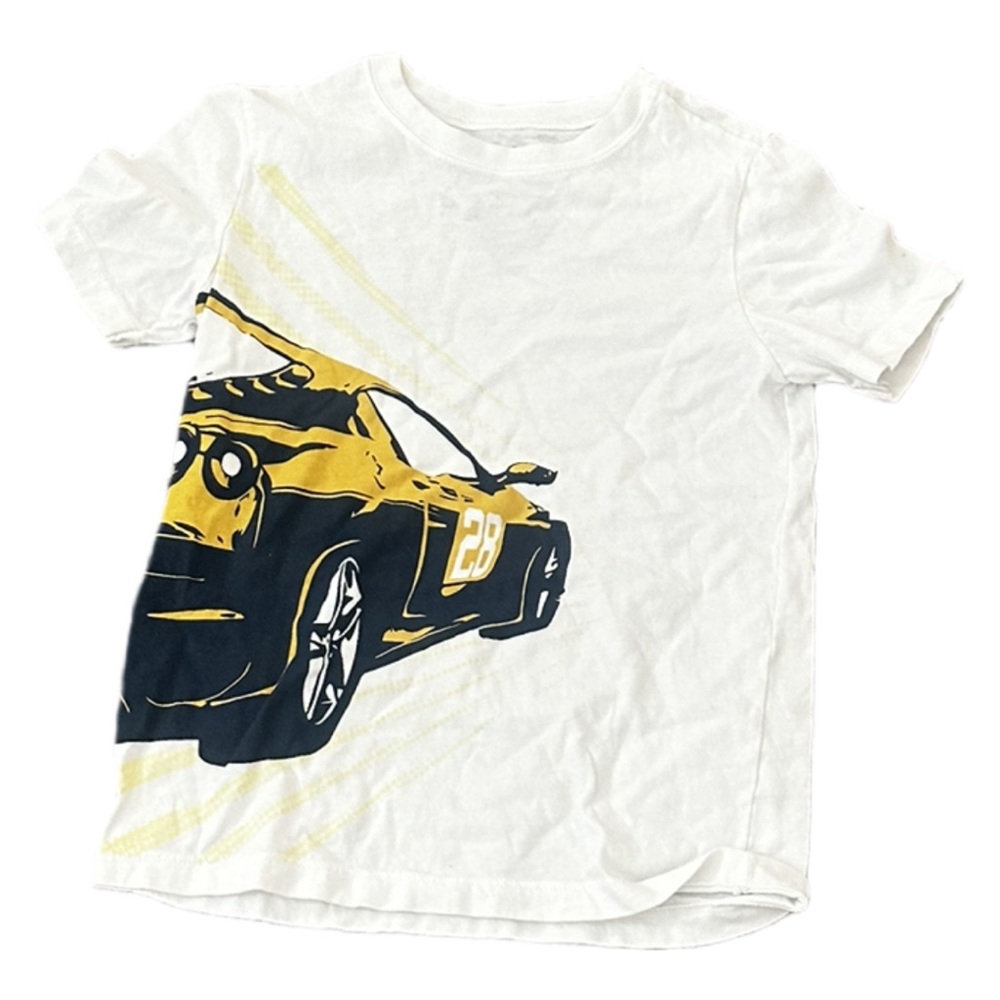 Graphic Tee with Yellow Sports Car Design